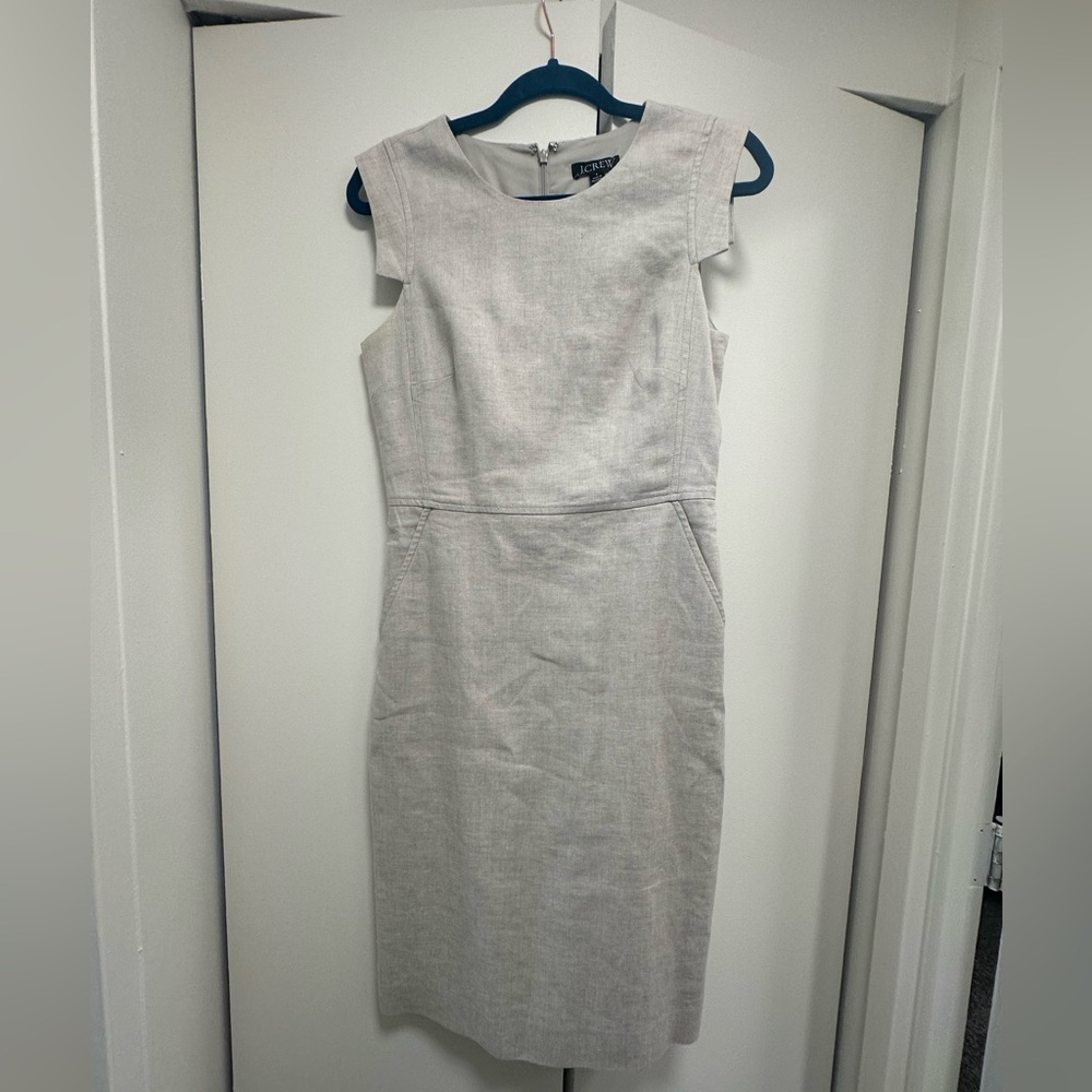 J. Crew Light Gray Midi Dress